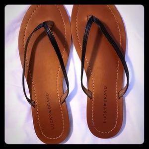 Lucky brand black leather sandals